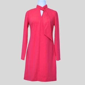 CALVIN KLEIN Long Sleeve Dress Coral Size 8